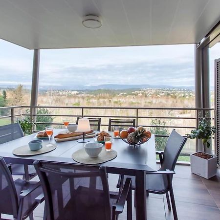 A7- 2 Bdr Sea & Mountain View - Ac, Parking, Pool & Terrace Apartment Antibes Bagian luar foto